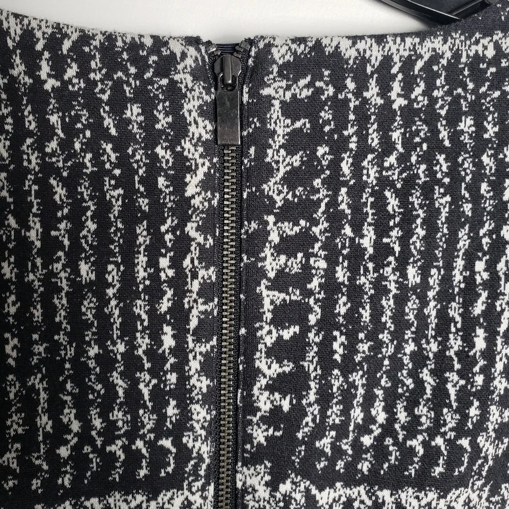 Talbots Womens Dress Black Sheath Workwear Houndstooth Cotton Blend Knit - Picture 8 of 8